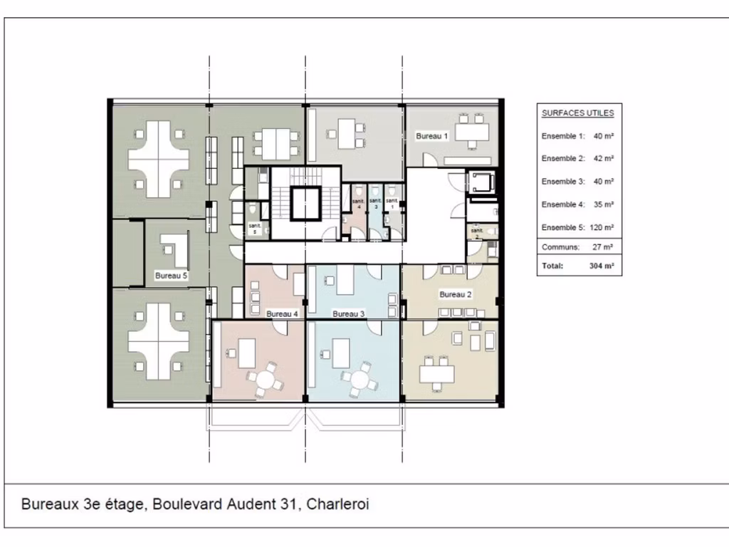 Bureau à louer <br> Charleroi
