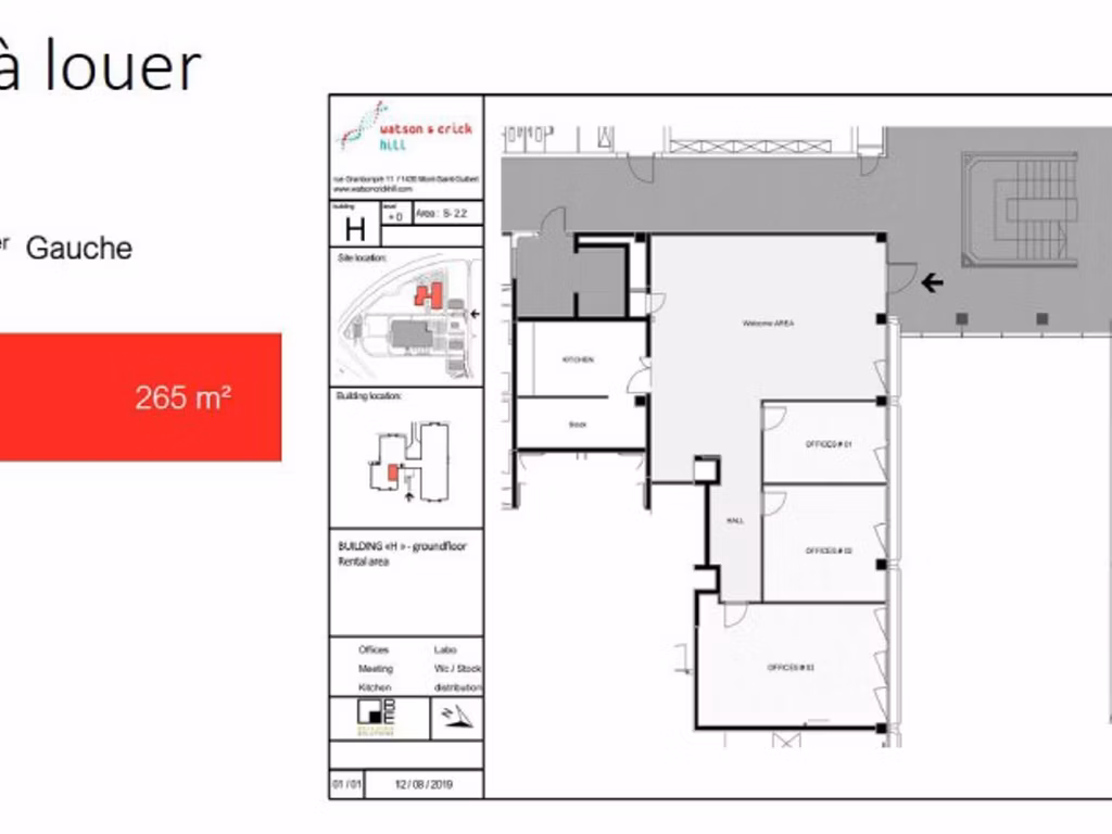 A LOUER - LOUVAIN-LA-NEUVE - BUREAUX + POLYVALENT