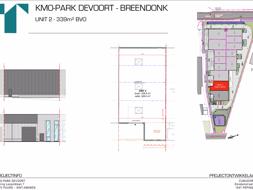 338 m² newly built business unit for sale in Puurs-Sint-Amands | A12